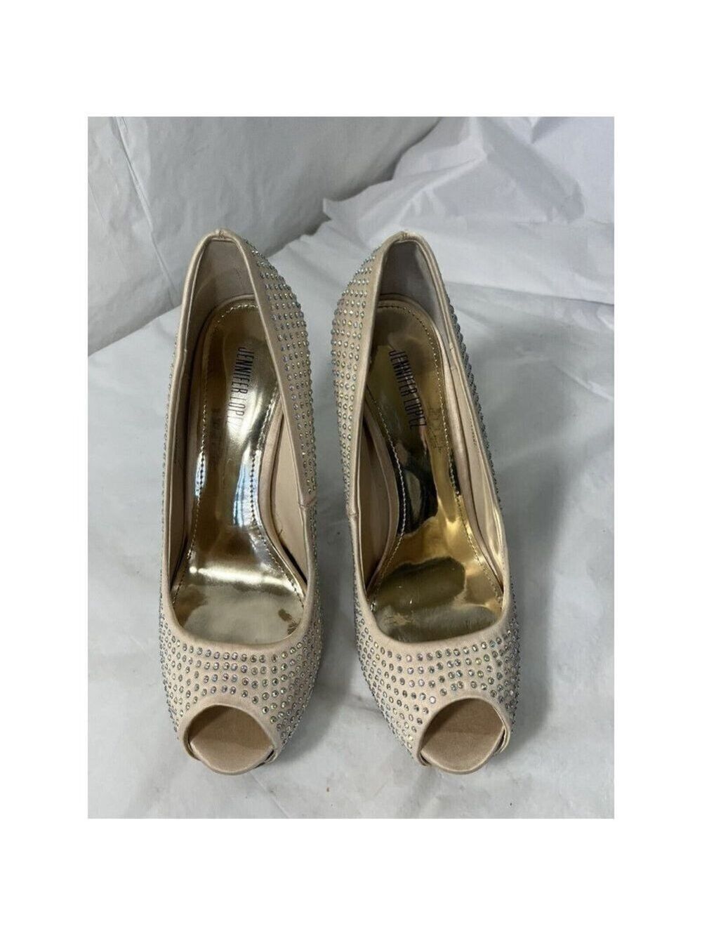 Jennifer Lopez JL Blingy Blush Platform High Heels Womens Size 6.5